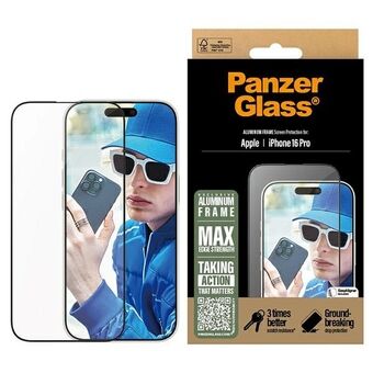 PanzerGlass Näytönsuoja Alumiinikehyksellä iPhone 16 Pro 6,3" Ultra-Wide Fit 2850