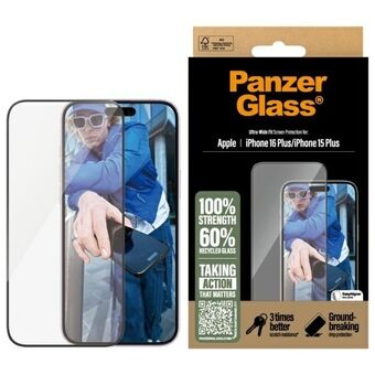 PanzerGlass Näytönsuoja iPhone 16 Plus 6.7" Ultra-Wide Fit 2863