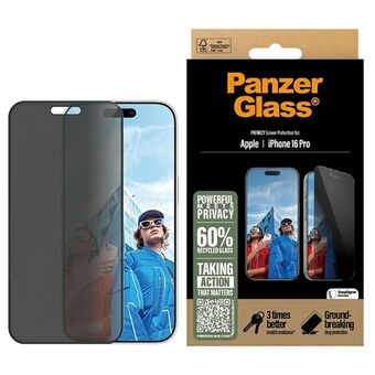 PanzerGlass Yksityisyyssuoja Näytönsuoja iPhone 16 Pro 6.3" Ultra-Wide Fit P2862