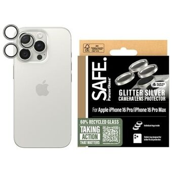 SAFE by PanzerGlass iPhone 16 Pro 6,3" / 16 Pro Max 6,9" Linssinsuoja hopea/glitter hopea SAFE95893