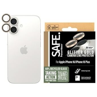 SAFE by PanzerGlass iPhone 16 6.1" / 16 Plus 6.7" Linssinsuojus kultainen/glitter kultainen SAFE95894