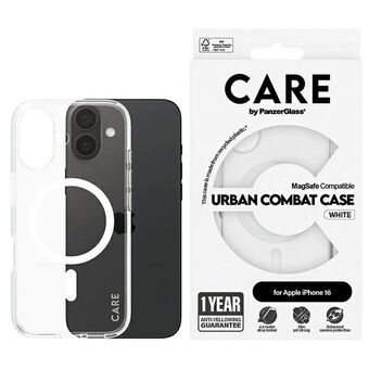 CARE by PanzerGlass Lippulaivakotelo iPhone 16 6,1" valkoinen/white MagSafe 1337