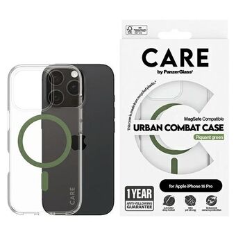 CARE by PanzerGlass Lippulaivakuori iPhone 16 Pro 6,3" vihreä/green MagSafe 1370