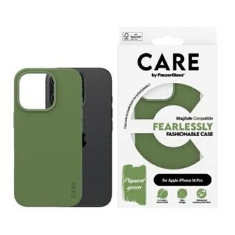 CARE by PanzerGlass Muotikotelo iPhone 16 Pro 6.3" vihreä/green MagSafe 1386