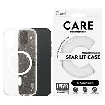 CARE by PanzerGlass Lippulaiva Star Lit Kotelo iPhone 16 6,1" valkoinen/white MagSafe 1341