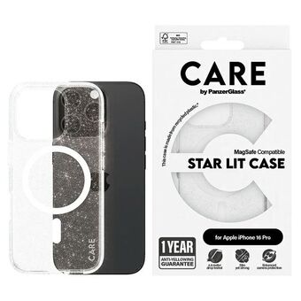 CARE by PanzerGlass Flagship Star Lit Kotelon iPhone 16 Pro 6,3" valkoinen/white MagSafe 1342