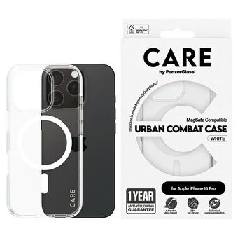 CARE by PanzerGlass Flagship Kotelo iPhone 16 Pro 6.3" valkoinen/white MagSafe 1338