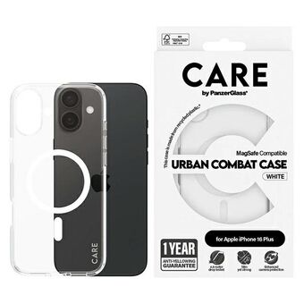 CARE by PanzerGlass Lippulaiva Kotelo iPhone 16 Plus 6.7" valkoinen/white MagSafe 1339