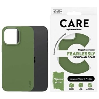 CARE by PanzerGlass Tyylikotelo iPhone 16 Pro Max 6.9" vihreä/green MagSafe 1388