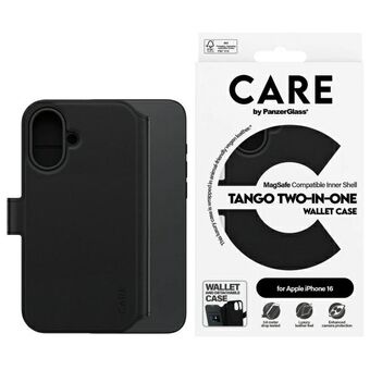 CARE by PanzerGlass Feature Tango 2in1    Lompakko iPhone 16 6.1" MagSafe musta/black 1329