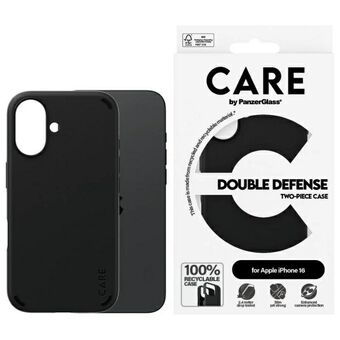 CARE by PanzerGlass Ominaisuus Kaksinkertainen Suojaus Kotelo iPhone 16 6.1" musta/black 1333