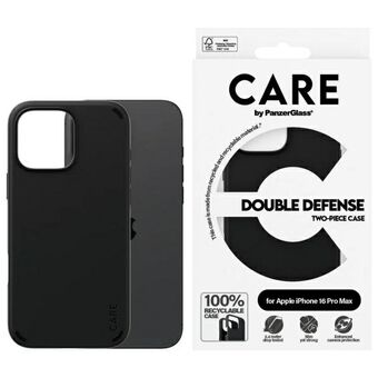 CARE by PanzerGlass Ominaisuus Kaksinkertainen Puolustus Kotelo iPhone 16 Pro 6.3" musta/black 1336