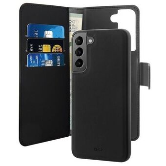 Puro Wallet Irrotettava Samsung S22+ G906 2in1 musta SGS22PBOOKC3BLK