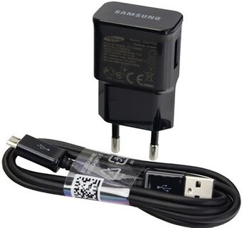 Laturi, verkko. Samsung ETA-0U90, musta bulk 2A + MicroUSB-kaapeli