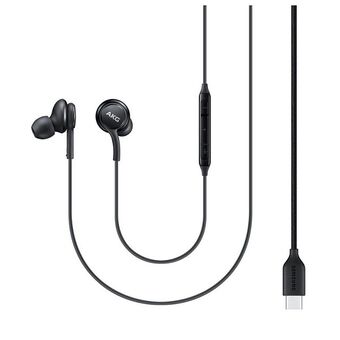 Samsung EO-IC100BB AKG -mustat USB-C liitännällä varustetut stereo kuulokkeet.