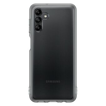 Etui Samsung EF-QA047TBEGWW A04s A047 musta/black Pehmeä Läpinäkyvä Kotelo