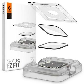 Spigen ProFlex EZ FIT Apple Watch 7 41 mm - kaksi kappaletta AFL04052 Hybridilasia.