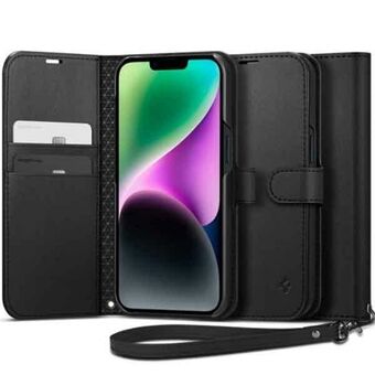 Spigen Wallet S iPhone 14 / 15 / 13 6,1" musta/black ACS05421