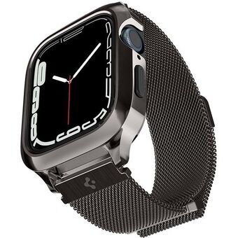 Spigen Metal Fit PRO Apple Watch 7/8 45 mm, grafiitinharmaa, ACS04585