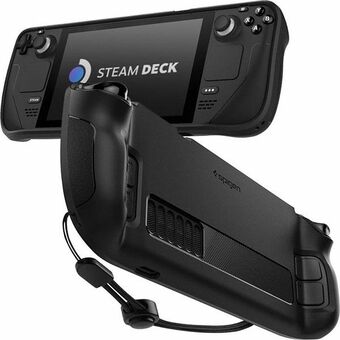 Spigen Rugged Armor Steam Deck, musta/matta musta, ACS03730