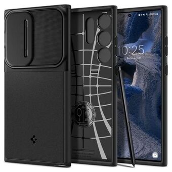 Spigen Optik Armor -kuorelle Sam S23 Ultra S918 musta/black ACS05639