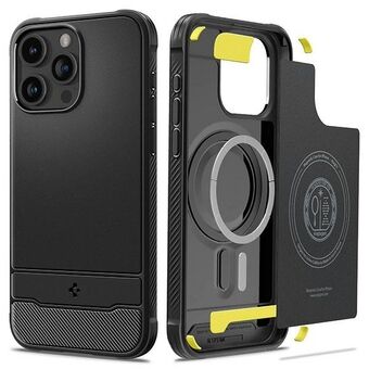 Spigen Rugged Armor MAG iPhone 15 Pro 6,1" Magsafe, musta/matta musta ACS06703