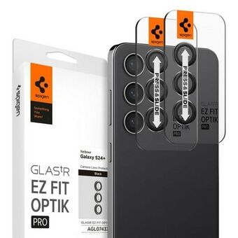 Spigen Optic.Tr kameran Sam S24+ S926 "EZ FIT" Objektiivi 2 kpl musta AGL07433