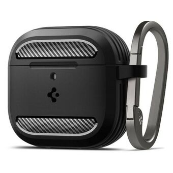 Spigen Rugged Armor AirPods 4 musta/matta musta ACS08642