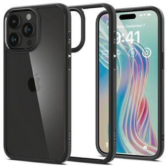 Spigen Crystal Hybrid -kotelo iPhone 15 Pro -puhelimelle musta/black