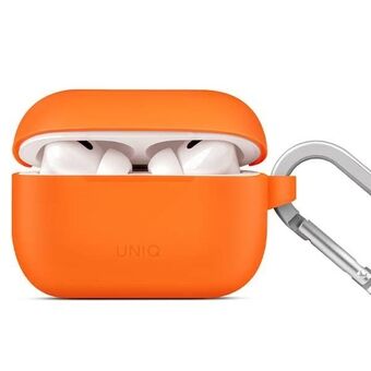 UNIQ:n Vencer AirPods Pro 2. sukupolven silikoninen suojakotelo, väri: oranssi/poltettu oranssi.