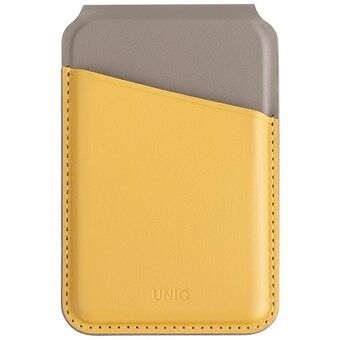 UNIQ Lyden DS -magneettinen RFID-lompakko ja puhelinteline, keltainen-harmaa/canary yellow-flint grey