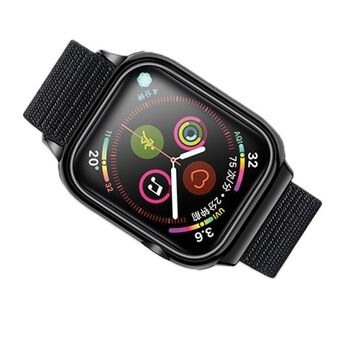 USAMS Ranneke ja kotelo Apple Watch 4/5/6/7/ SE 44/45mm. musta ZB74IW1 (US-ZB074)