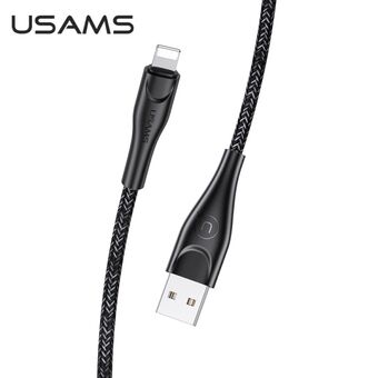 USAMS punottu kaapeli U41 lightning 2m 2A musta SJ394USB01 (US-SJ394) Pikalataus