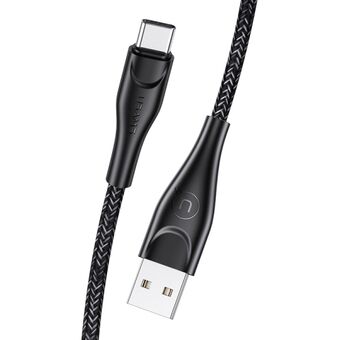 USAMS-punosjohto U41 USB-C 2m 2A musta SJ395USB01 (US-SJ395) Nopea lataus