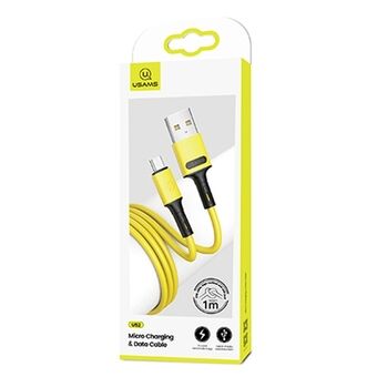 USAMS-kaapeli U52 microUSB 2A pikalataus 1m keltainen / keltainen SJ435USB03 (US-SJ435)