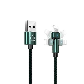 USAMS kierretty kaapeli U60 2A Salamanvihreä / vihreä 1m SJ476USB02 (US-SJ476)