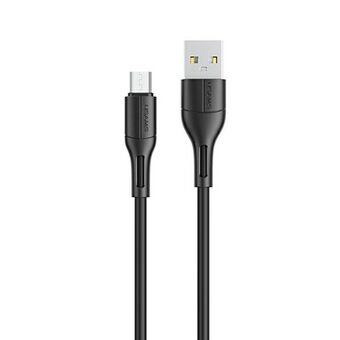 USAMS-kaapeli U68 microUSB 2A Pikalataus 1m musta / musta SJ502USB01 (US-SJ502)