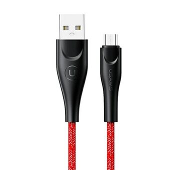 USAMS U41 microUSB kaapeli 2m 2A punainen / punainen SJ396USB02 (US-SJ396) Pikalataus