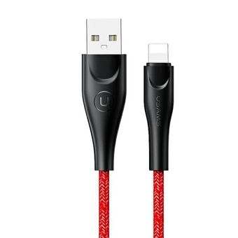 USAMS U41 vetoketjullinen kaapeli 3M 2A punainen / punainen SJ397USB02 (US-SJ397) Pikalataus