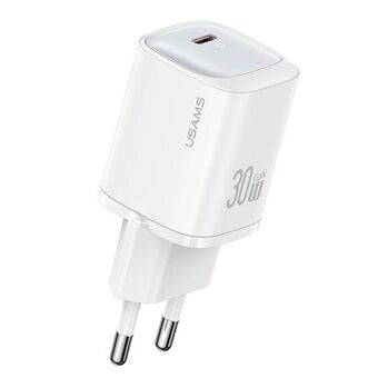 USAMS Ład. siec. CC251 30W GaN USB-C pikalataus HC-sarja valkoinen/white CC251TC02