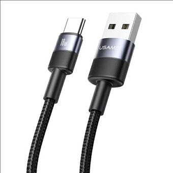 USAMS Kaapeli USB - USB-C 3A 1,2m Pikalataus teräs/tarnish SJ718USBSG01 (US-SJ718)