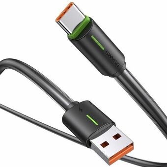 USAMS kaapeli USB-C 3A YU-sarja 1m USB-C/USB-C musta/black SJ732USB01 (US-SJ732)