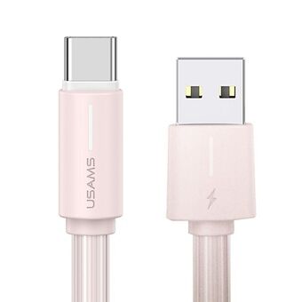 USAMS Kaapeli USB-C 3A YU Series 1m USB-C/USB-A roosa/pinkki SJ732USB04 (US-SJ732)