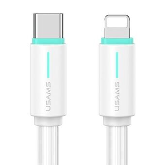 USAMS Kaapeli USB-C/Lightning 1m SJ735 30W valkoinen/white YU Series SJ735USB02 (US-SJ735)