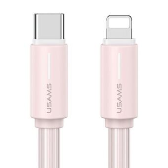 USAMS Kaapeli USB-C/Lightning 1m SJ735 30W pinkki/pink YU Series SJ735USB04 (US-SJ735)