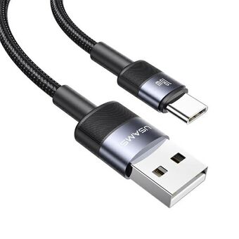 USAMS SET USB-kaapeli USB-C 3A 1,2m Pikalataus teräs/tarnish 30 kpl SJ718ZJ01 (US-SJ718)