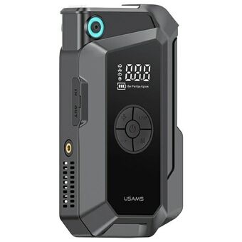 USAMS Jumpstarter Powerbank 8000mAh + sisäänrakennettu taskulamppu musta/black ZB287