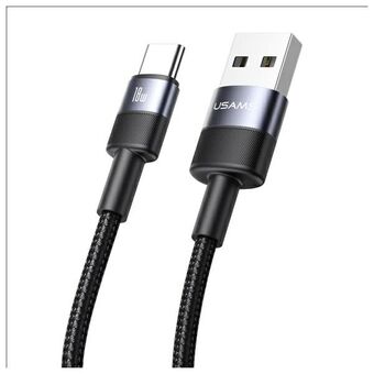 USAMS Kaapeli USB-A:sta USB-C:hen 3A 1,2m Alumiiniseos Datakaapeli SY-sarja SJ718USB01 (US-SJ718)