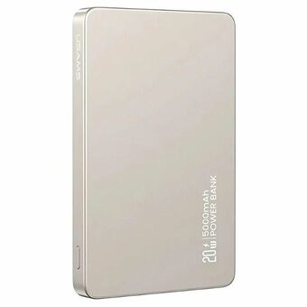 USAMS Powerbank langaton 5000mAh 20W PD Fast Charge titaaninen/titanium CY Series 5KCD23102 (US-CD231)