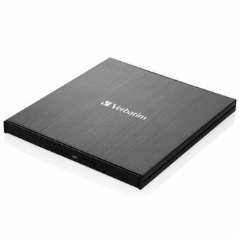 Verbatim Ulkoinen Slimline Blu-ray Ultra HD 4K -tallennin + USB-C/USB-A-kaapeli musta/black 43888